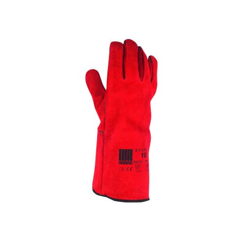 GUANTES SOLDAR 34cm-T10 (14cm), ROJO  - PROMO